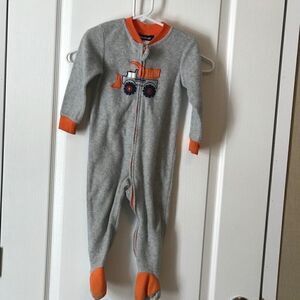 Joe pBoxer size 2 toddler boys Footy sleepwear gray